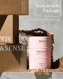 M&SENSE vela Wild Rose en caja de regalo, ideal para ocasiones especiales