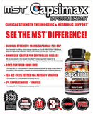 MST etiqueta de ingredientes destacando la dosis clínica de 100 mg