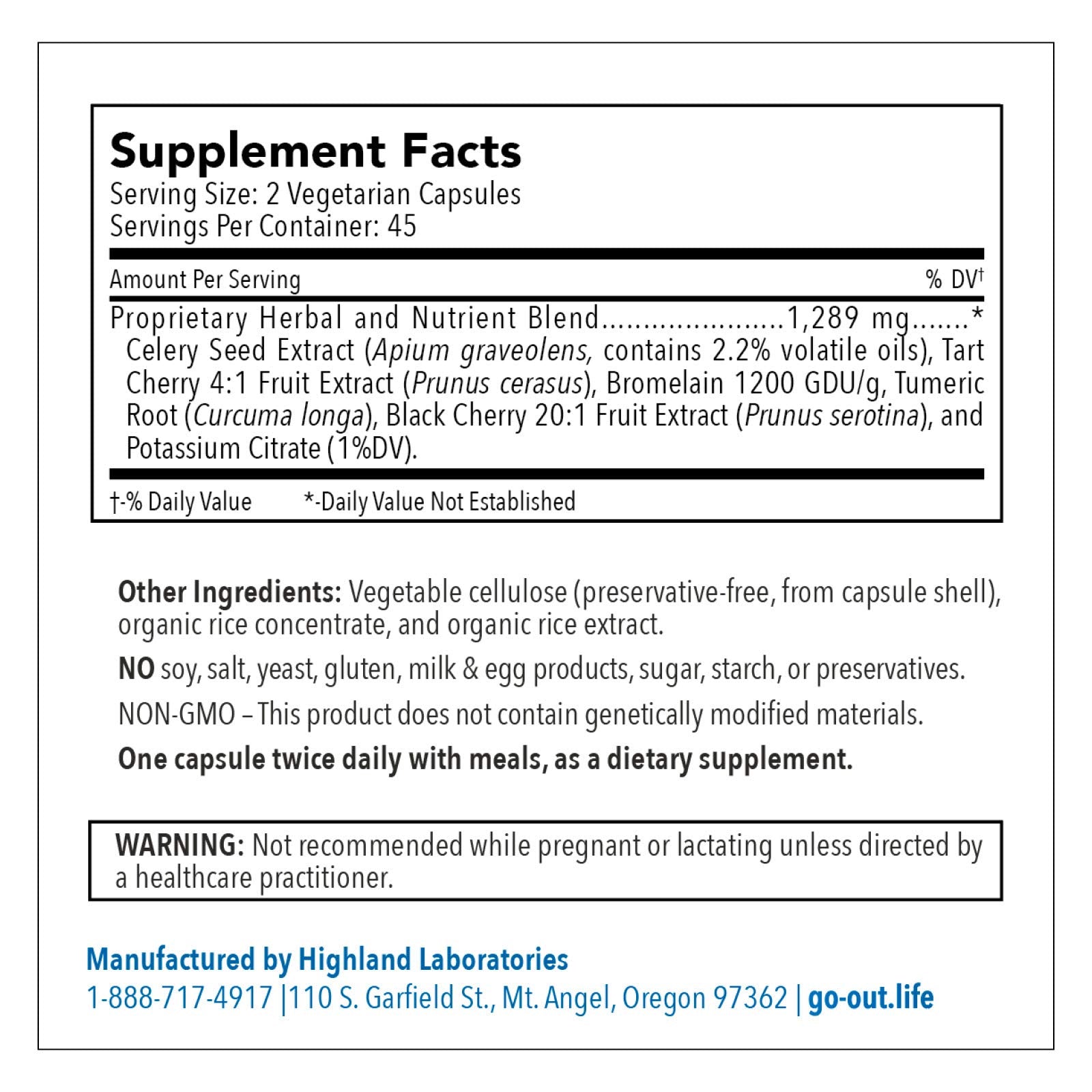 Mt. Angel Vitamins etiqueta nutricional legible con información clara