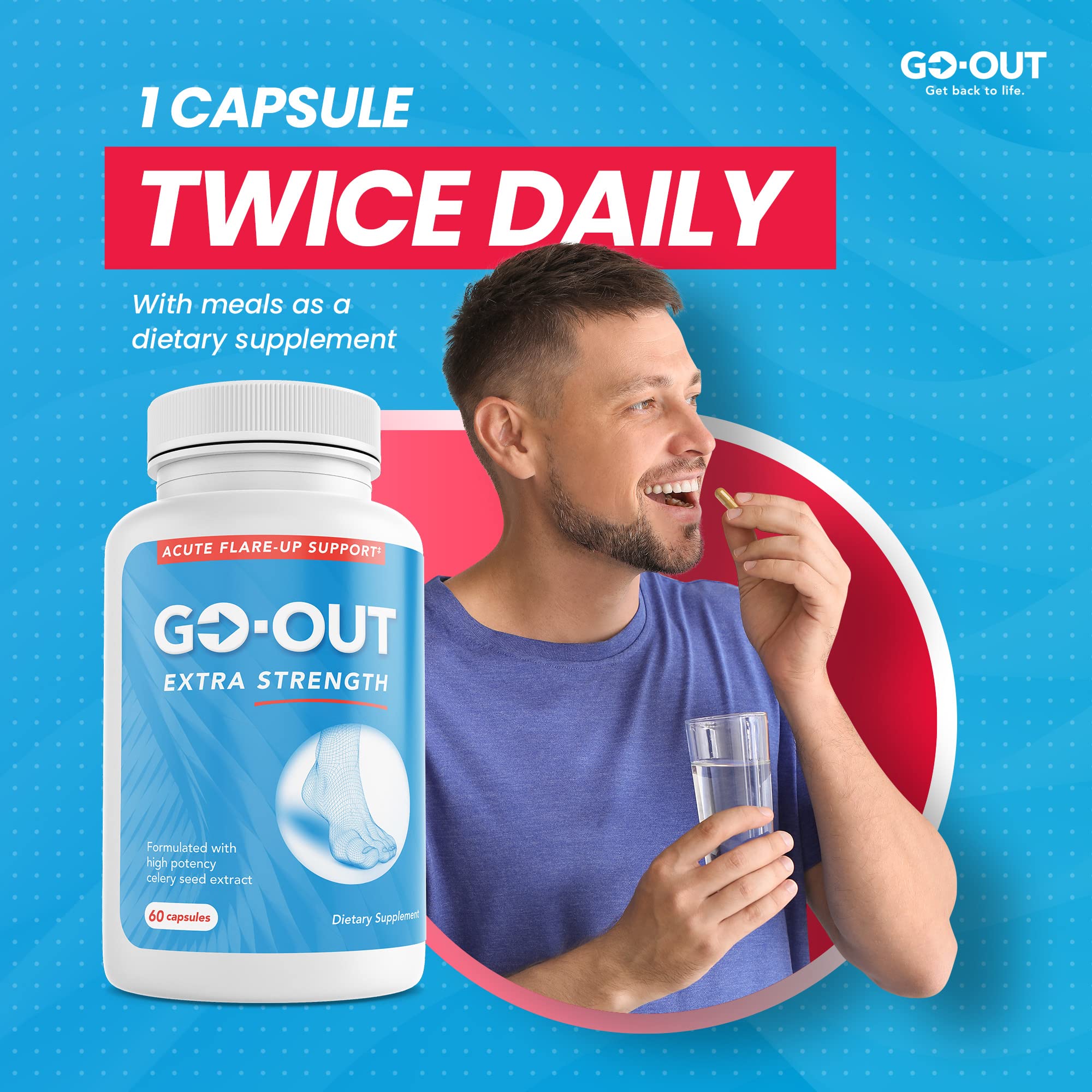 Mt. Angel Vitamins etiqueta nutricional Go Out Extra Strength con datos de calidad y pureza