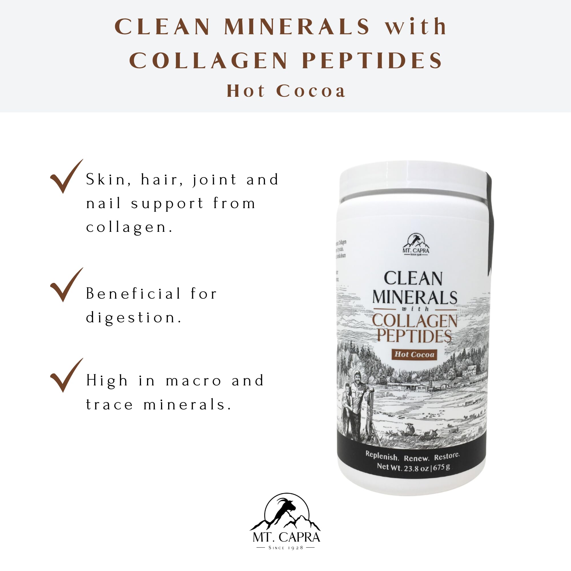Mt. Capra taza de cacao listo, bebida caliente reconfortante