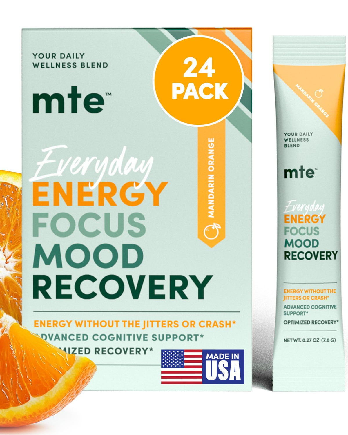 MTE empaque frontal mostrando sobres y beneficios claros