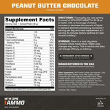 MTN OPS AMMO cerca de ingredientes reales: espinaca, brócoli y frutas para nutrición