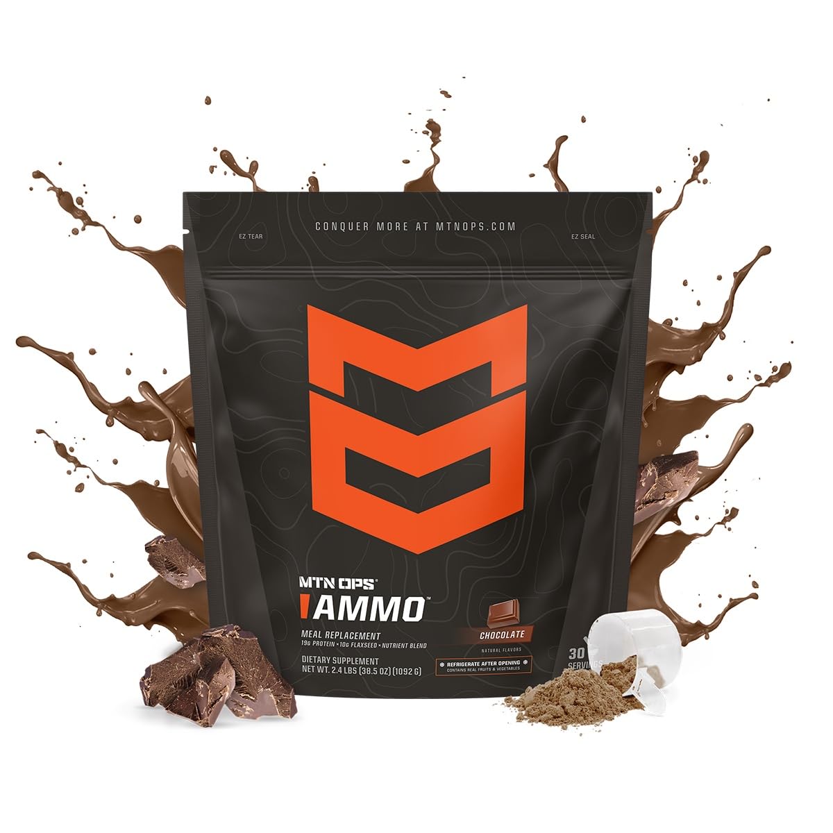 MTN OPS textura del polvo de chocolate, mezcla fácil y cremosa