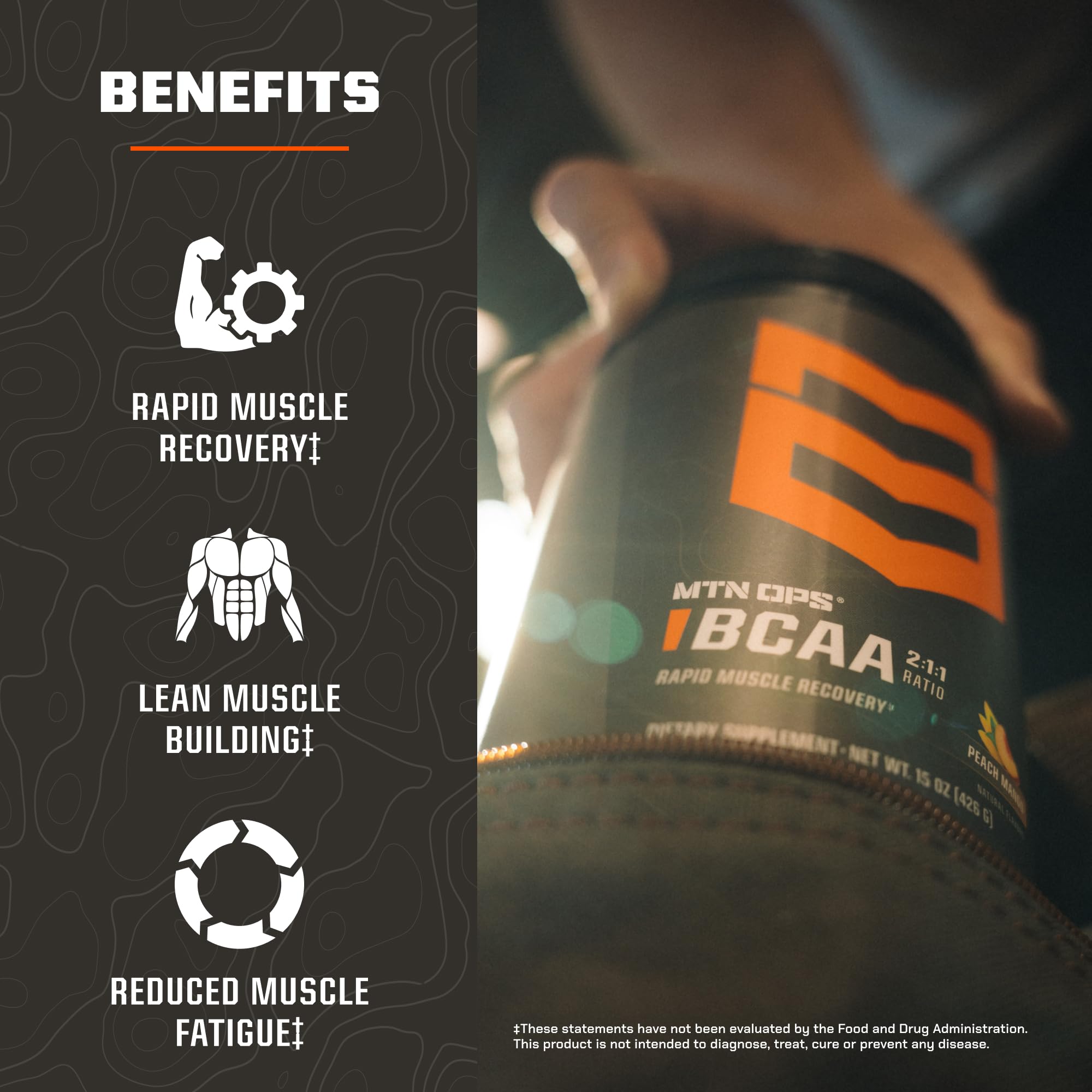 MTN OPS vaso con BCAA uva mezclado demostrando bebida refrescante y recuperación