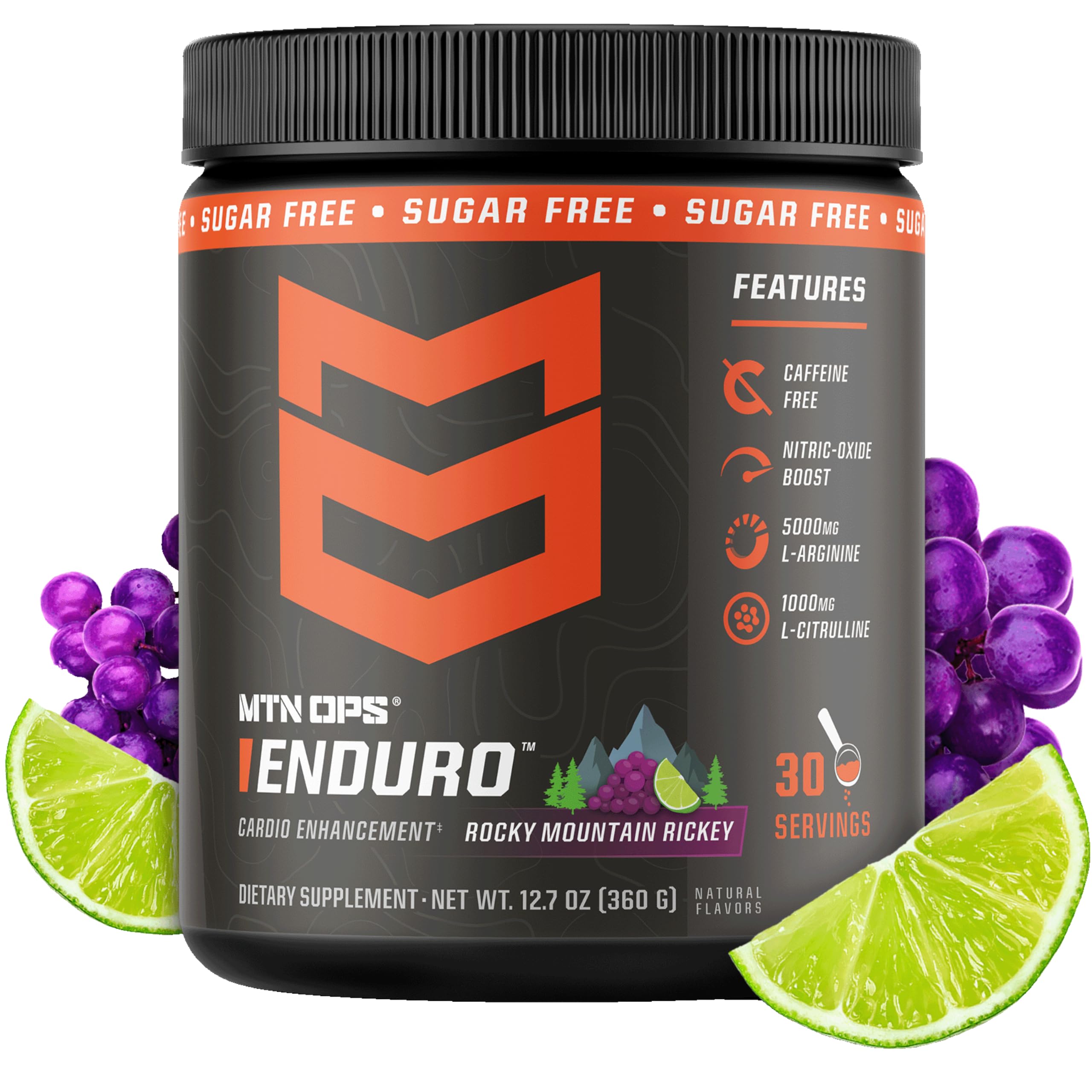 MTN OPS frasco frente con etiqueta clara y beneficio de pump