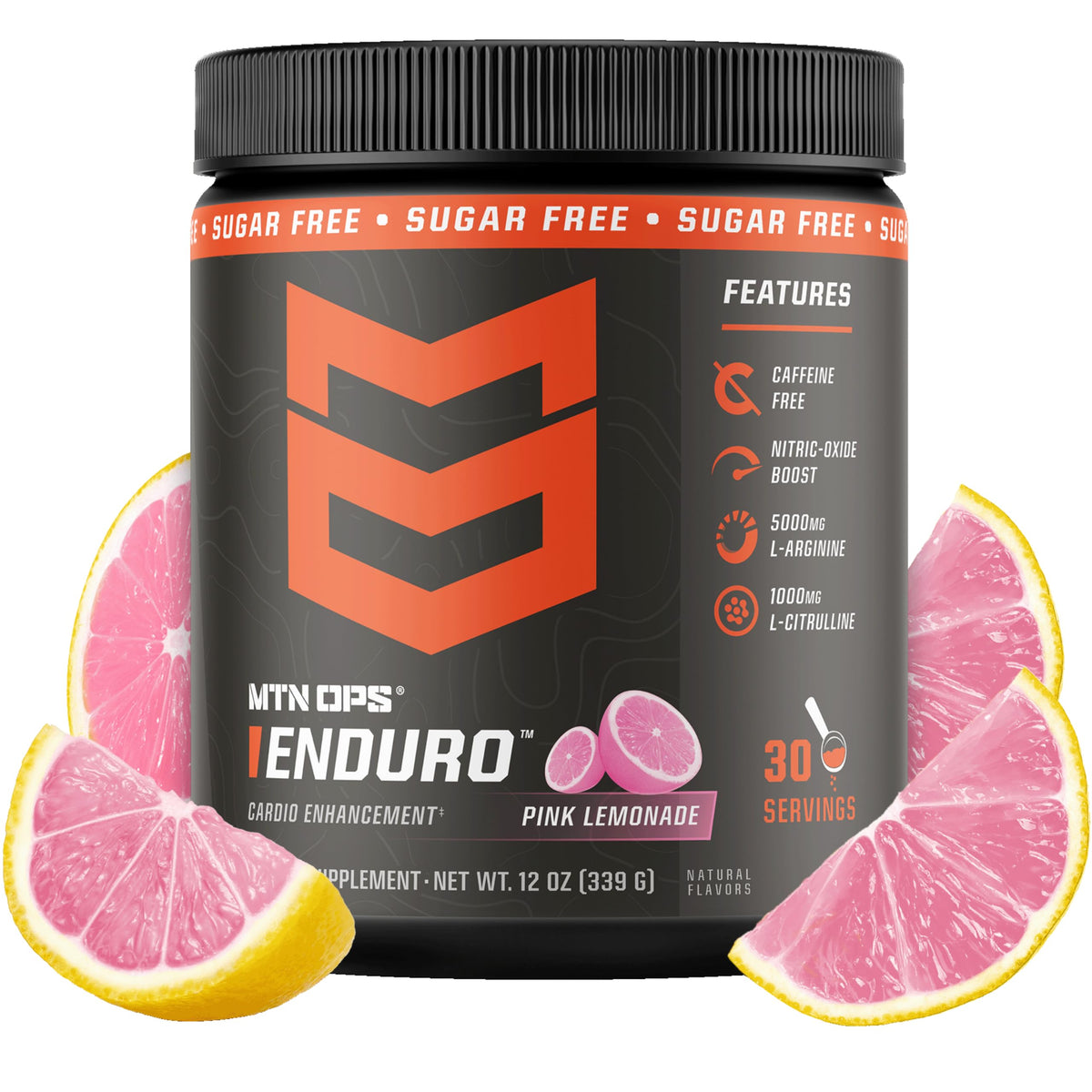 MTN OPS envase frontal mostrando diseño y sabor Pink Lemonade, fácil identificación