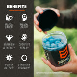 MTN OPS gominola individual destacando 1 g de creatina por pieza