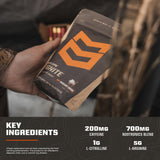 MTN OPS producto junto a una regla para mostrar escala y porción