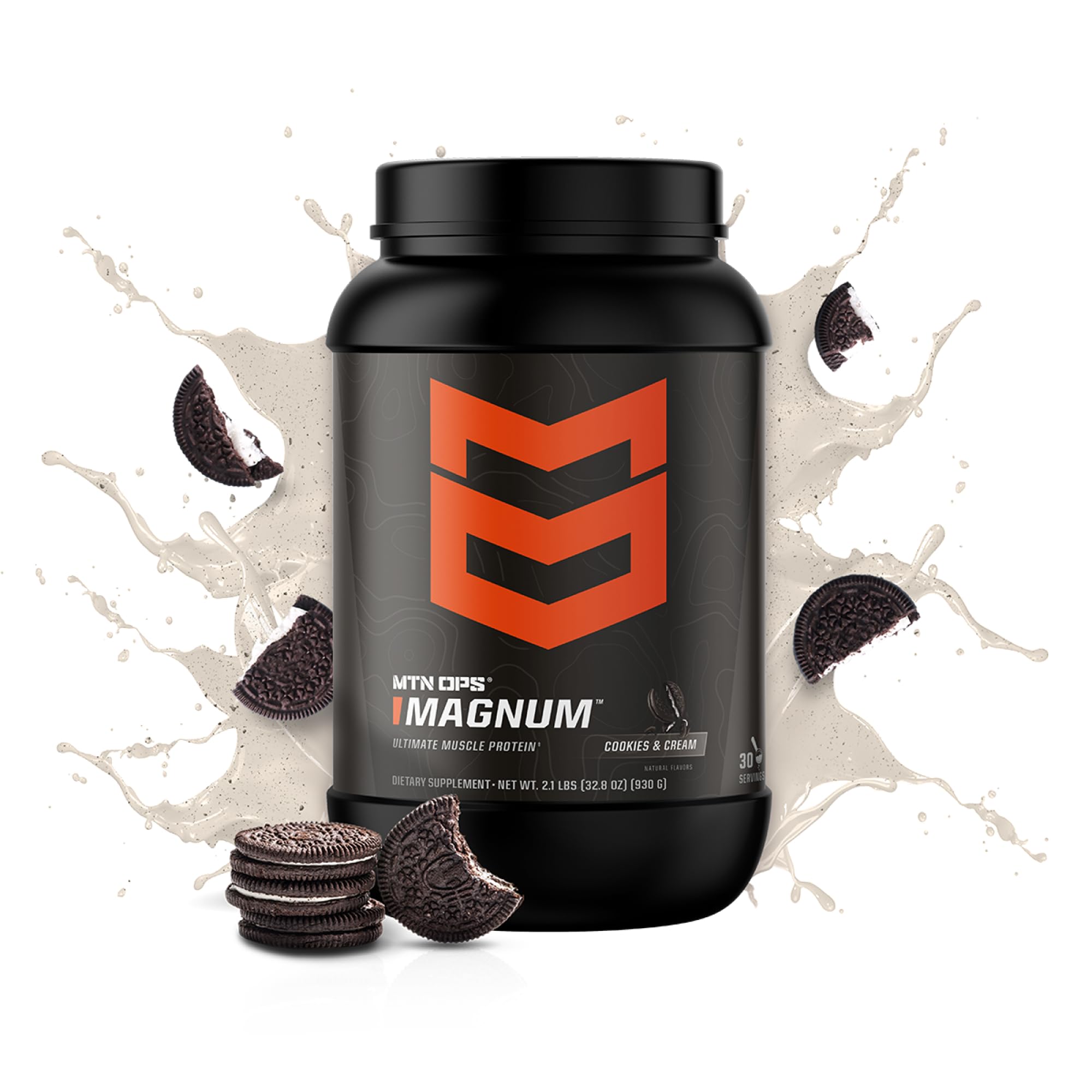 MTN OPS primer plano del polvo Magnum muestra textura fina y fácil disolución