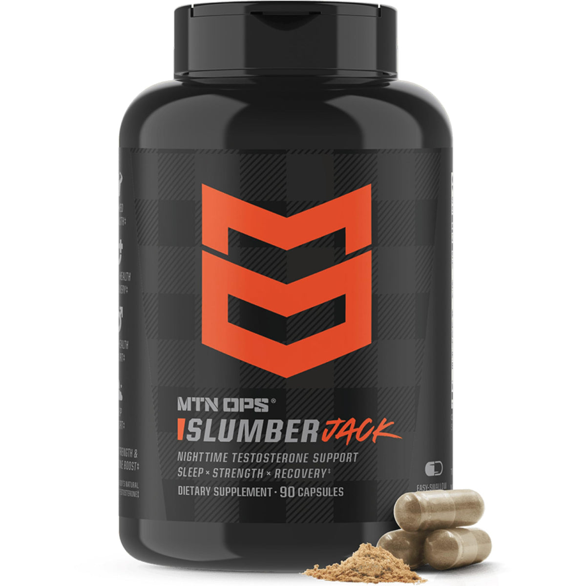MTN OPS Slumber Jack vista frontal del envase que comunica descanso nocturno