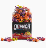 MUELLER quench gum cubeta frontal mostrando 300 piezas y conveniencia