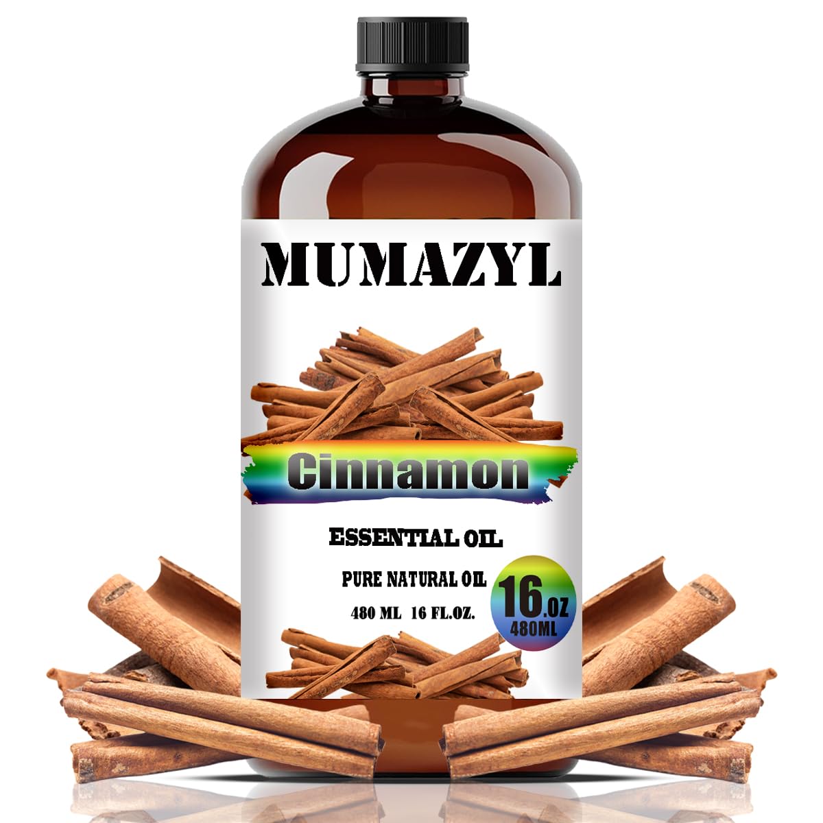 MUMAZYL frasco ámbar 480 ml preserva aroma y calidad