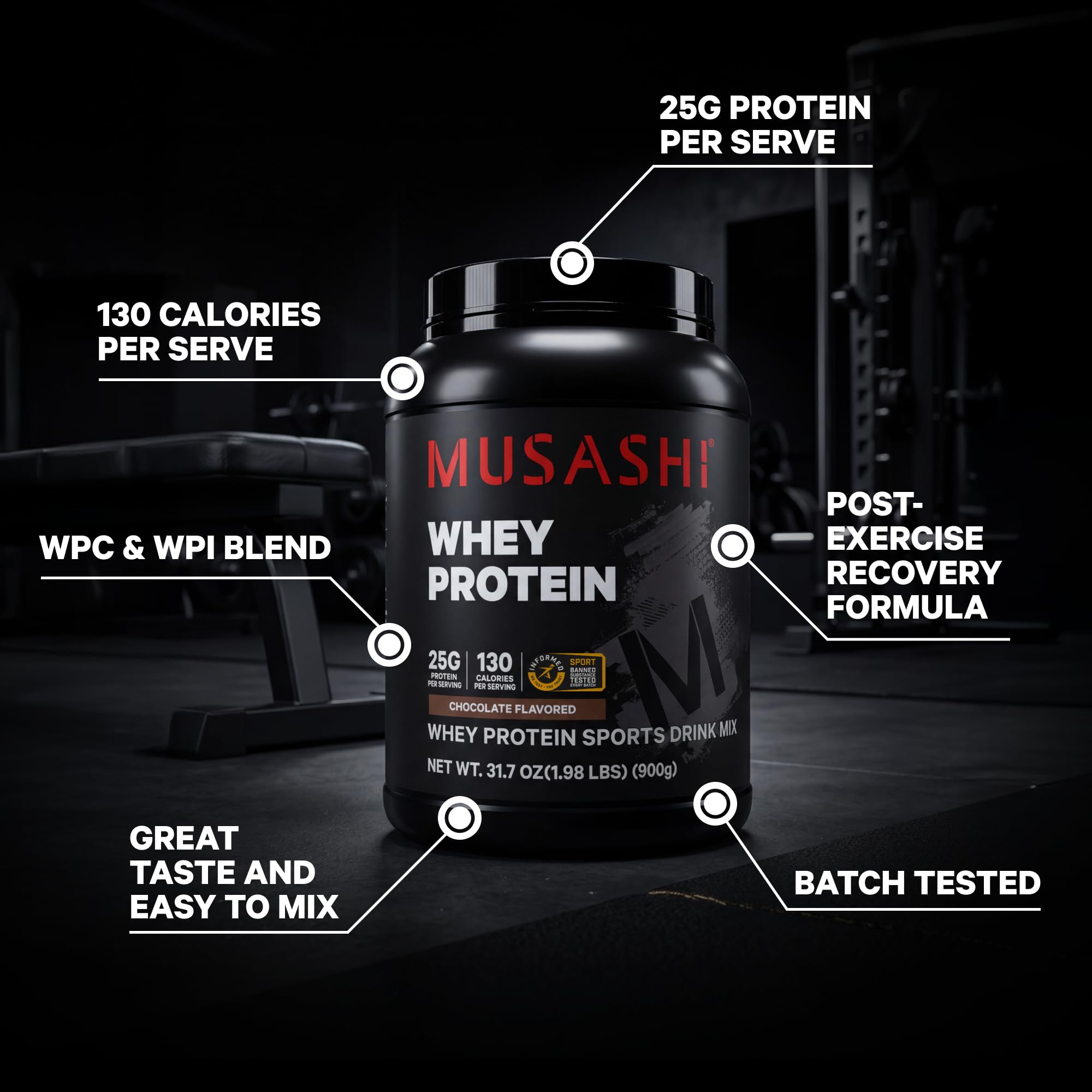 Musashi comparación de tamaño 2 kg para uso prolongado en casa