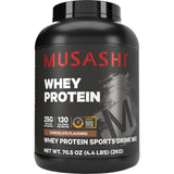 Musashi envase frontal mostrando proteína chocolate y conveniencia