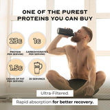 Muscle Feast etiqueta y cierre del envase destacando información nutricional