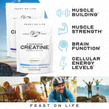 Muscle Feast etiqueta nutricional Creapure detalle de pureza alemana