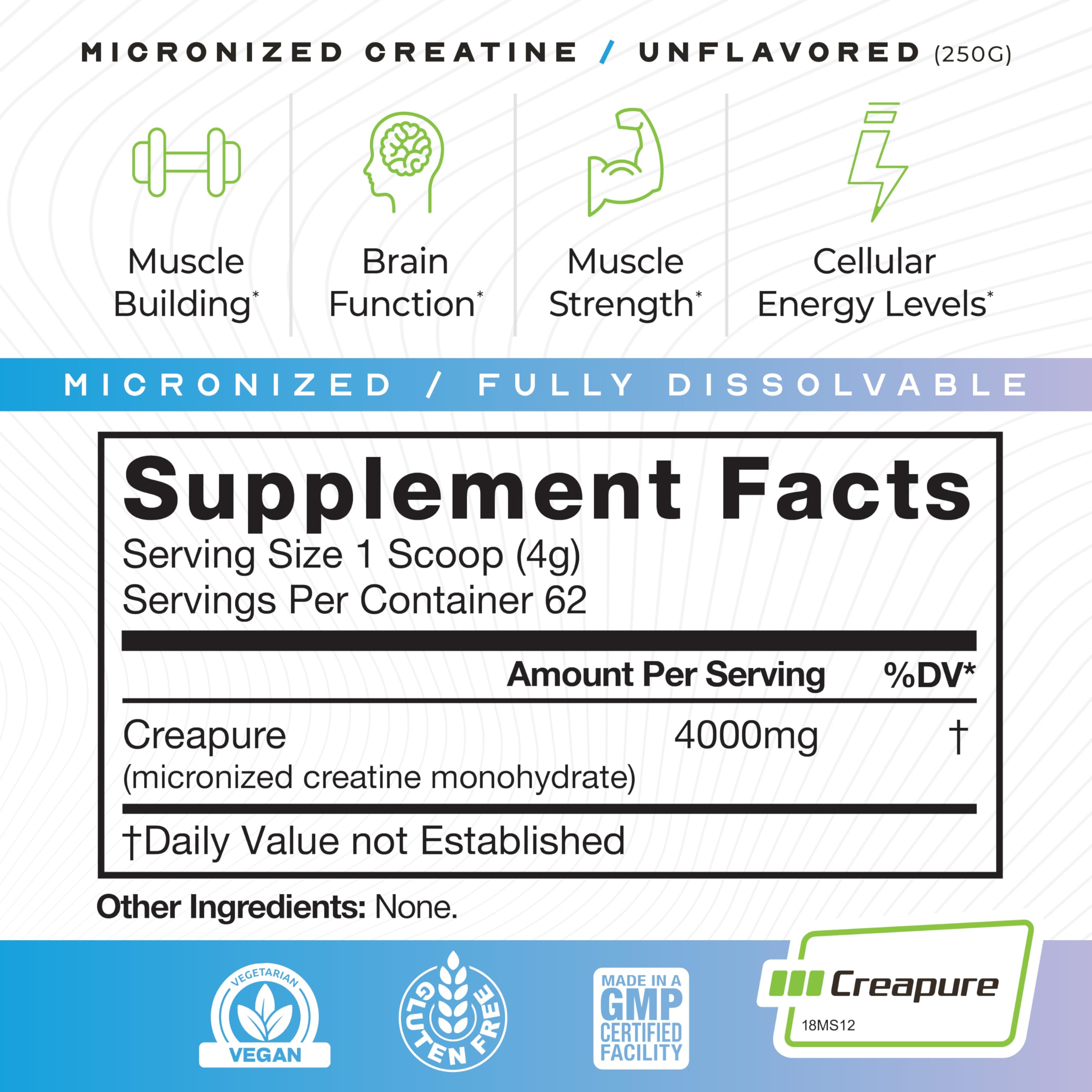 Muscle Feast Creapure mezclándose en agua demostrando mezcla sin grumos