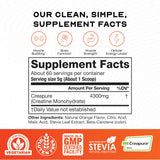 Muscle Feast textura fina del polvo Creapure, fácil disolución