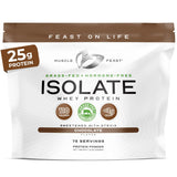 Muscle Feast envase frontal chocolate mostrando tamaño y marca, opción limpia