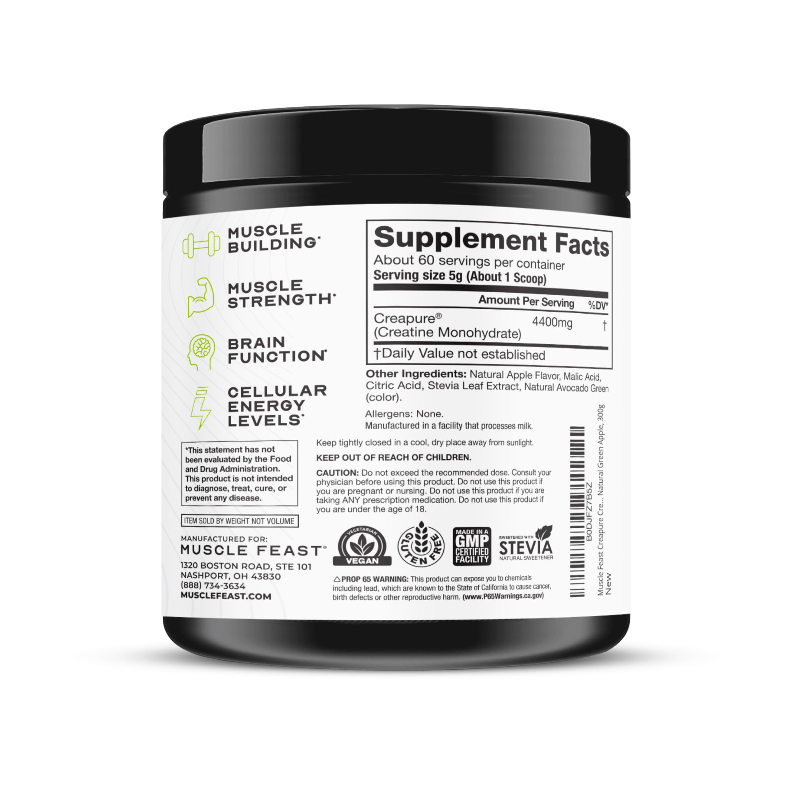 Muscle Feast lifestyle manzana verde, sabor natural y adherencia