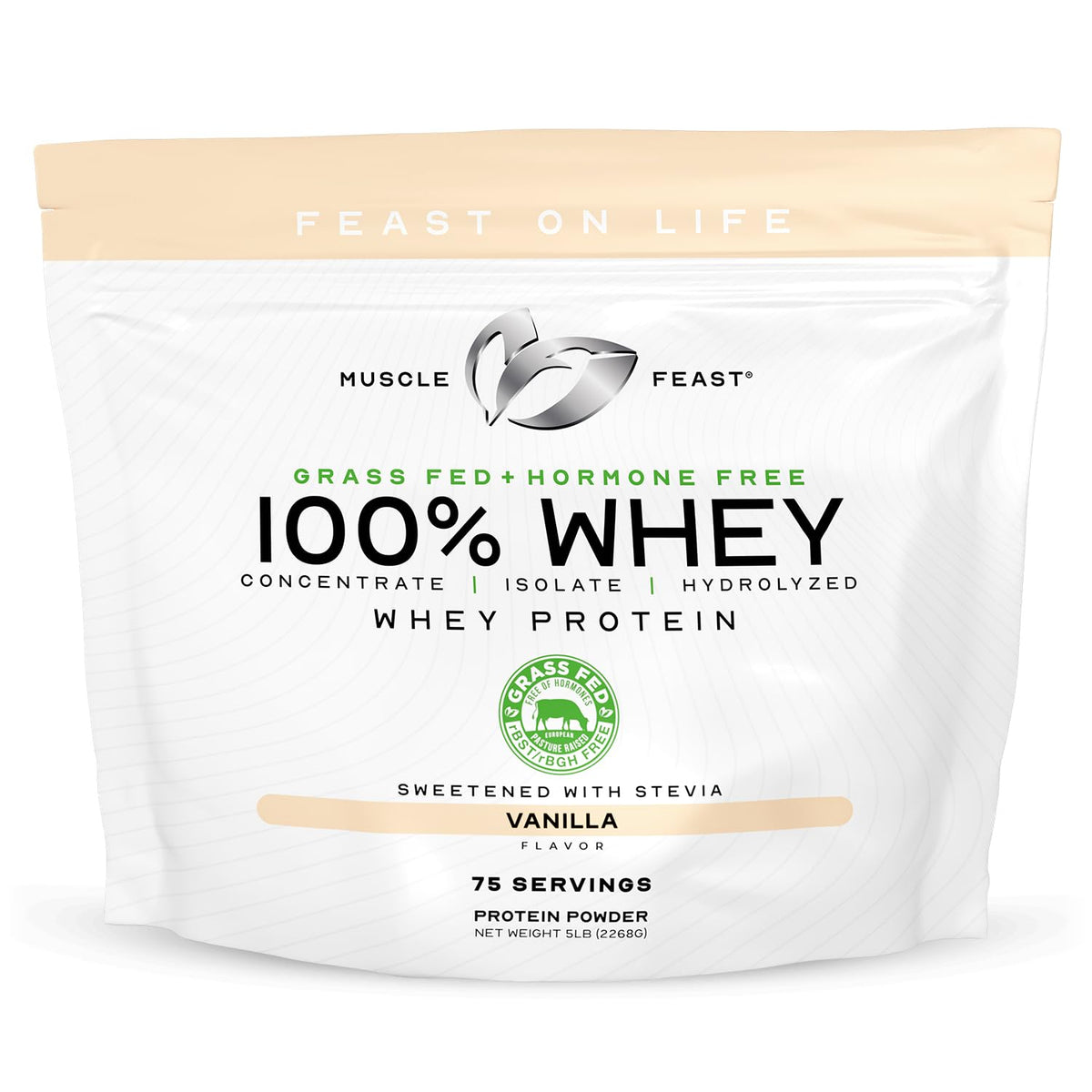 Muscle Feast frente del envase mostrando diseño y tamaño, ideal para compras informadas