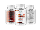 Muscle Metabolix frasco junto a moneda para comparar tamaño y dosis