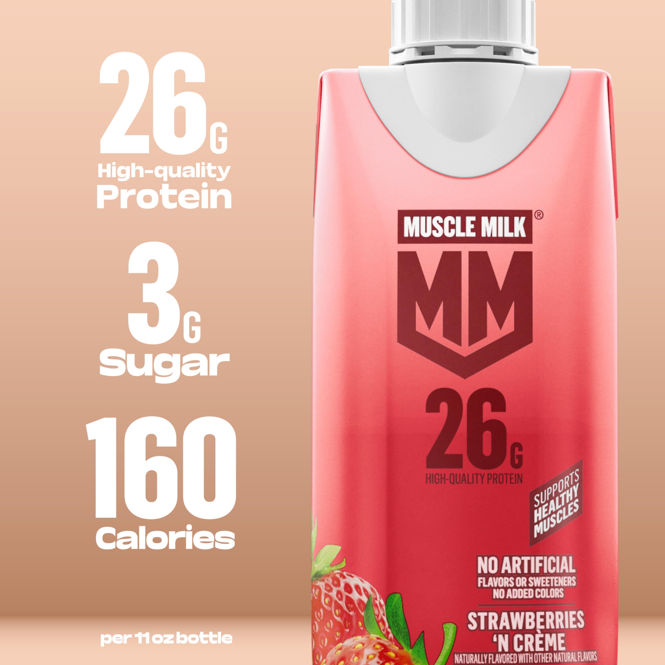 Muscle Milk batido en mano listo para beber como opción práctica