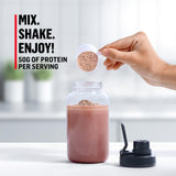 Muscle Milk batido preparado en vaso listo para recuperación postentreno