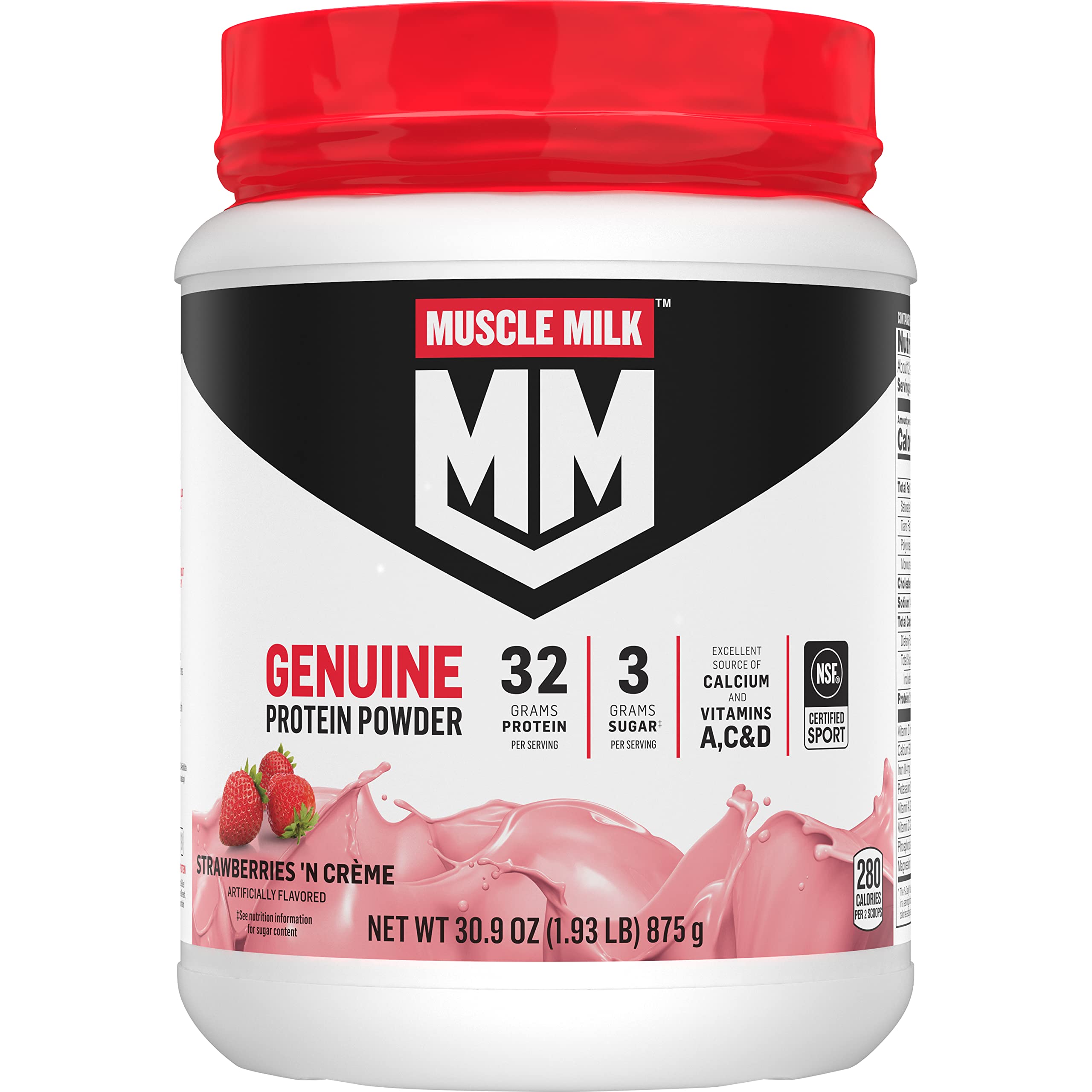 Muscle Milk vista frontal del envase, presentación clara y fácil de identificar