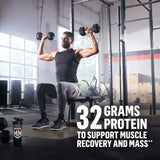Muscle Milk gainer detalle del polvo fino y cremoso, fácil de mezclar