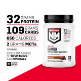 Muscle Milk gainer vaso con batido de chocolate listo para beber tras entrenar
