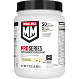 Muscle Milk envase frontal mostrando Intense Vanilla y beneficios claros