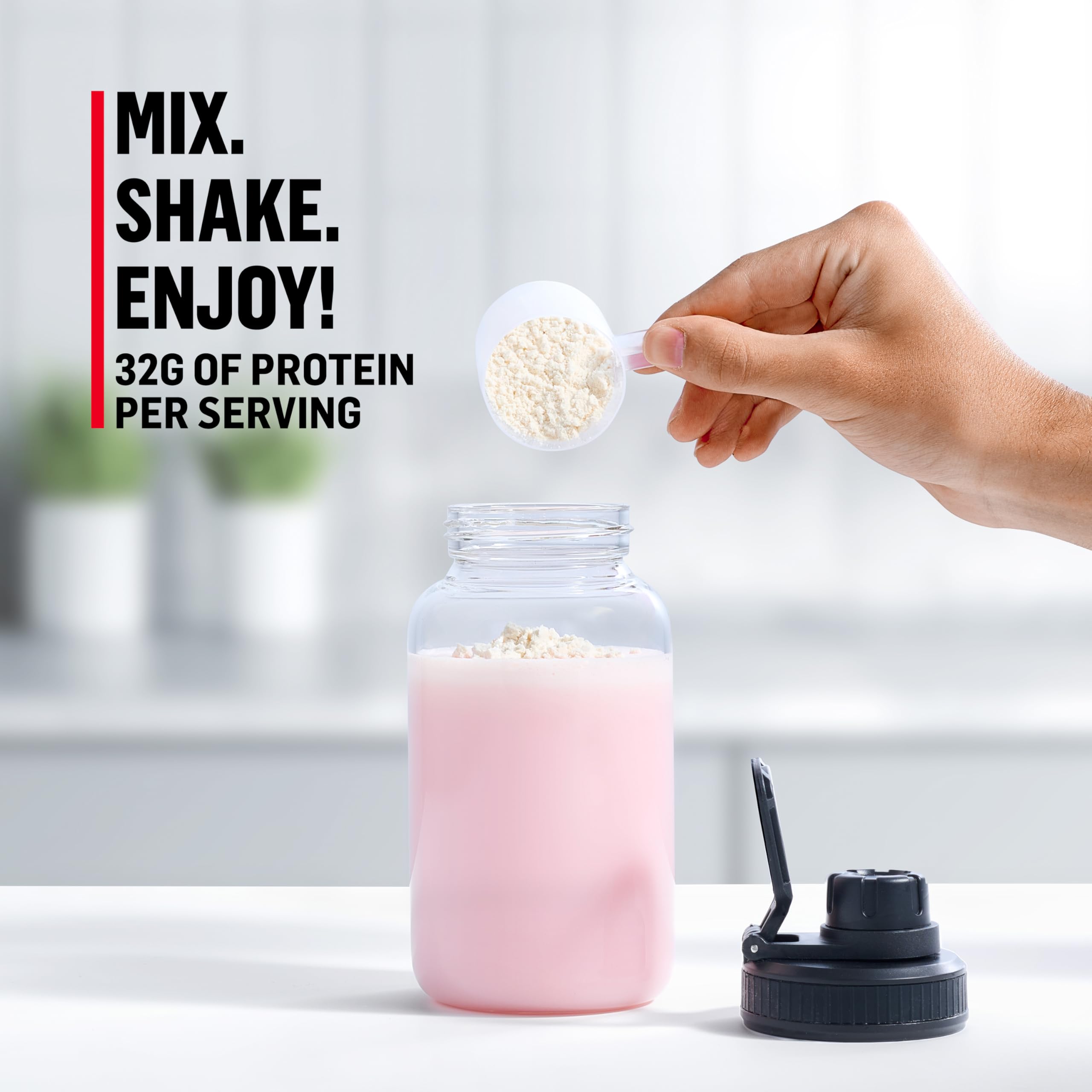 Muscle Milk polvo texturizado listo para mezclar, fácil de disolver
