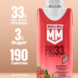 Muscle Milk Pro batido en mano en gimnasio para recuperación rápida