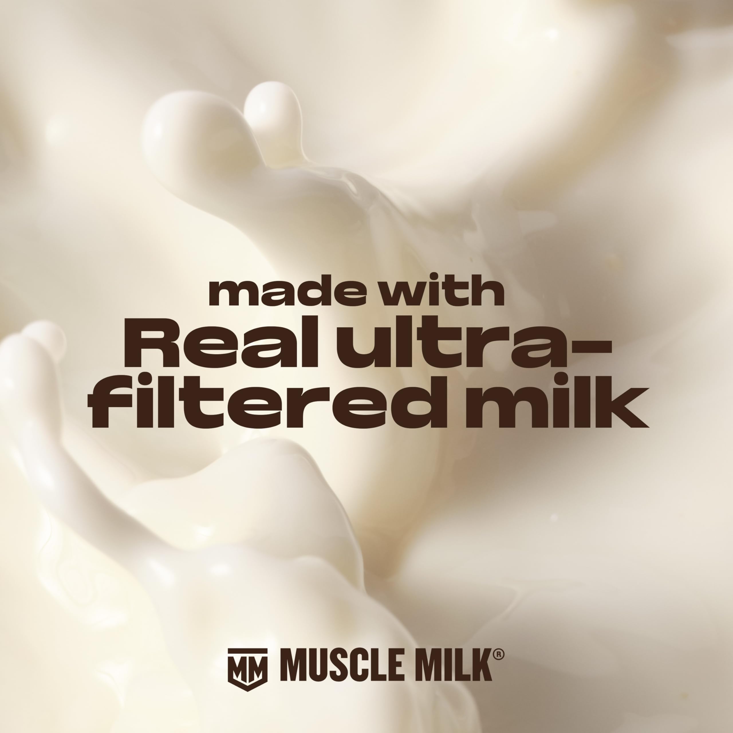 Muscle Milk textura cremosa de fresa destacando sabor y consistencia