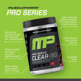 Muscle Pharm polvo fino del aislado mostrando solubilidad y pureza