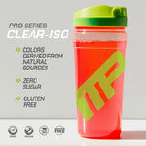 Muscle Pharm vaso con bebida clara Cherry Slush fácil de beber