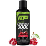 Muscle Pharm bote frontal mostrando formato y sabor cereza ácida, fácil identificación
