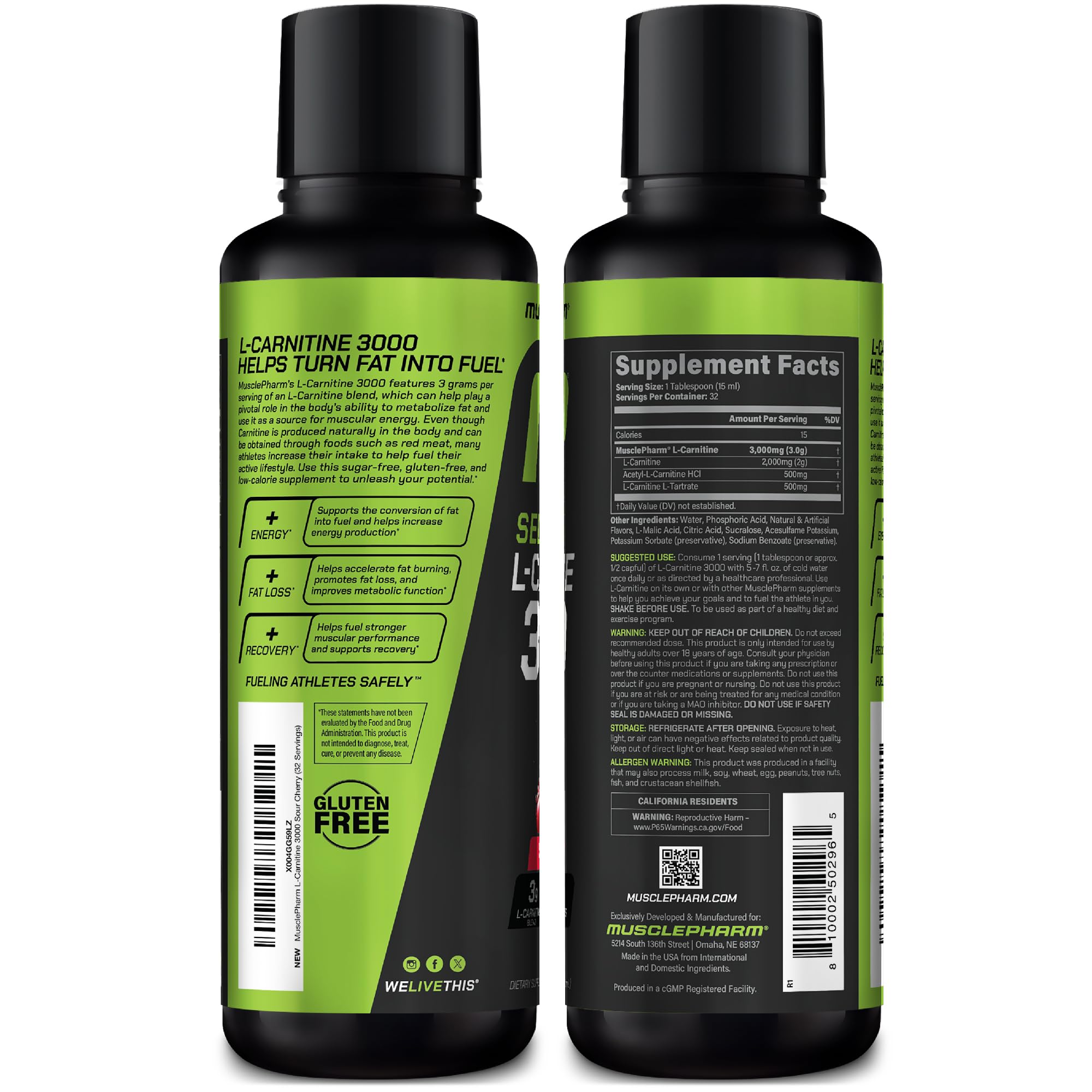 Muscle Pharm lista de ingredientes legible, transparencia en la formulación