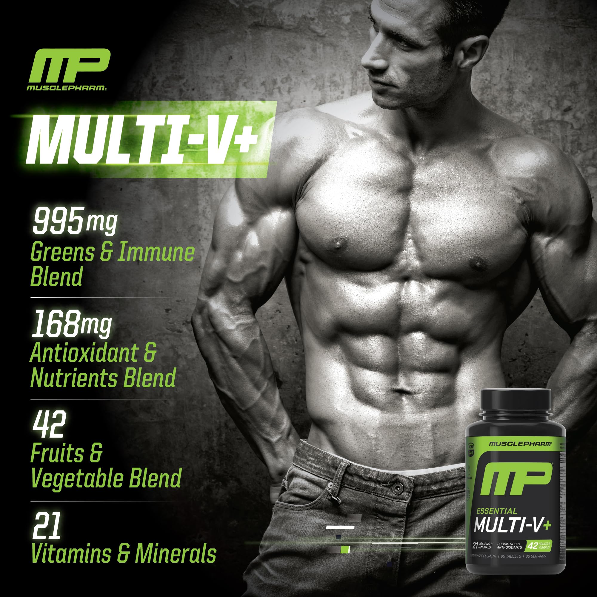 Muscle Pharm tableta en mano para comparar tamaño y facilitar la toma