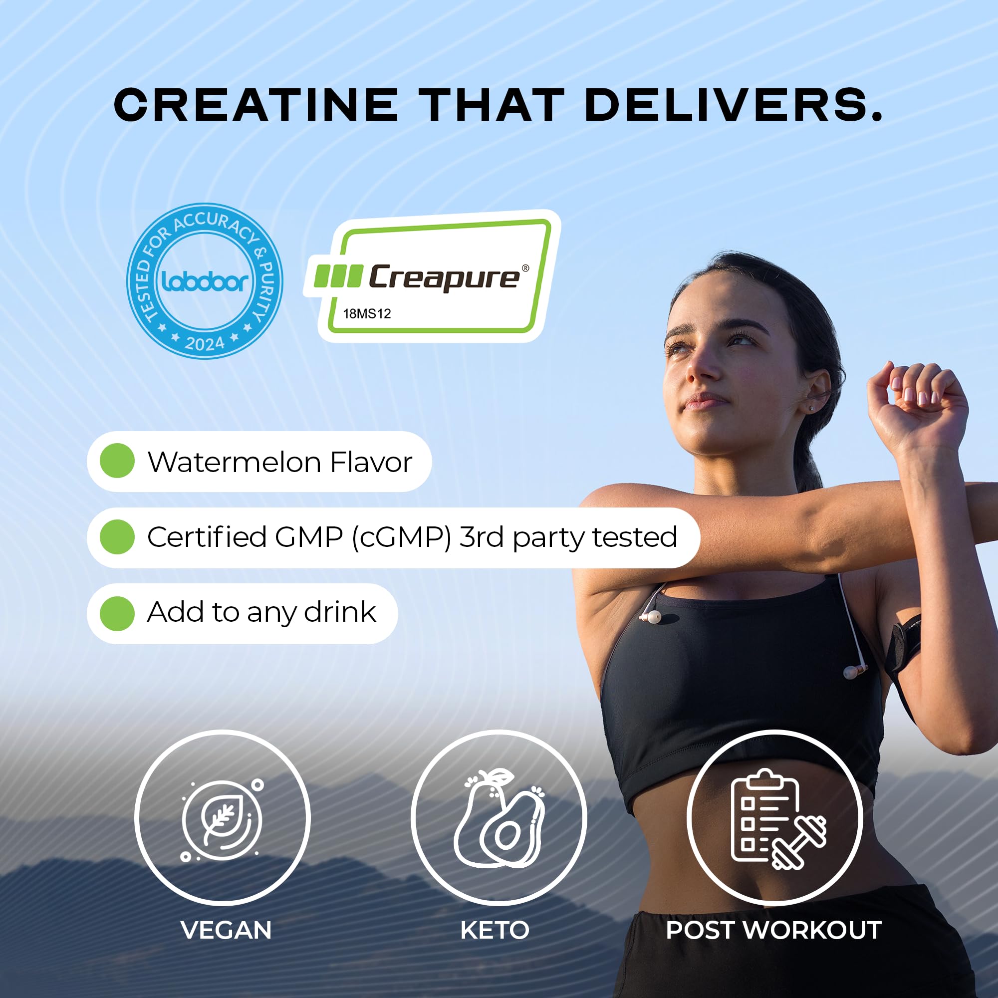 Muscle Feast etiqueta nutricional Creapure destacando 60 servicios y pureza
