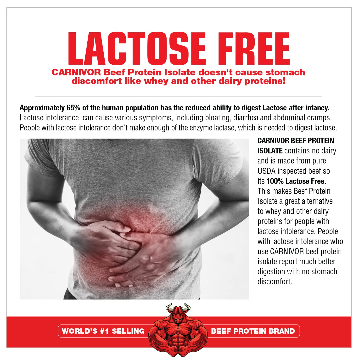 MuscleMeds CARNIVOR etiqueta con certificaciones Halal e Informed-Choice visible