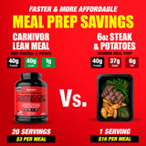 MuscleMeds etiqueta nutricional de CARNIVOR detalle de macros y ingredientes