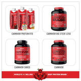 MuscleMeds ingredientes clave: proteína de res y carbohidratos sin azúcares