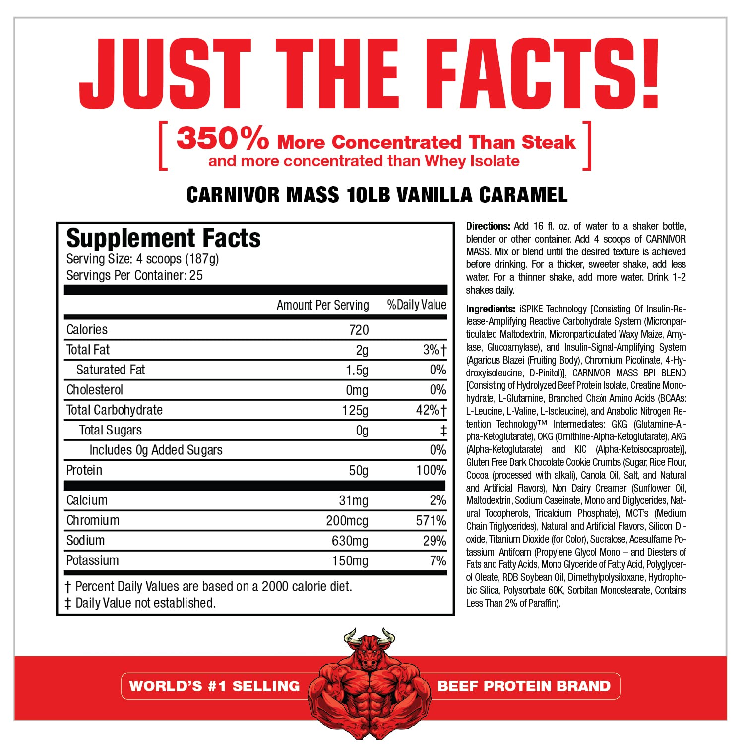 MuscleMeds polvo Carnivor Mass textura fina que facilita mezcla rápida y absorción