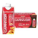 MuscleMeds Carnivor RTD vista frontal botella, conveniente y rica en proteína