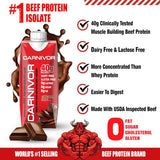 MuscleMeds lista de ingredientes resaltando aislado de res hidrolizado y calidad