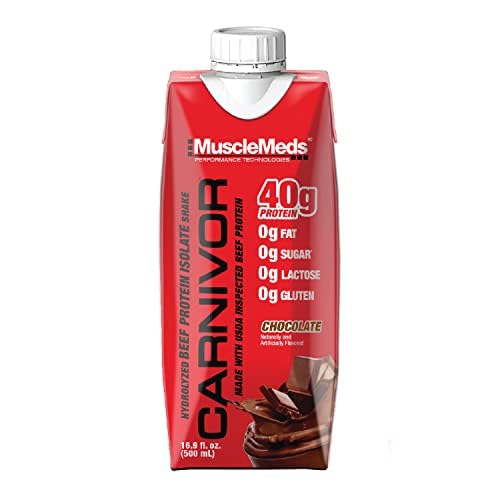 MuscleMeds persona después de entrenar tomando Carnivor RTD para recuperar músculos
