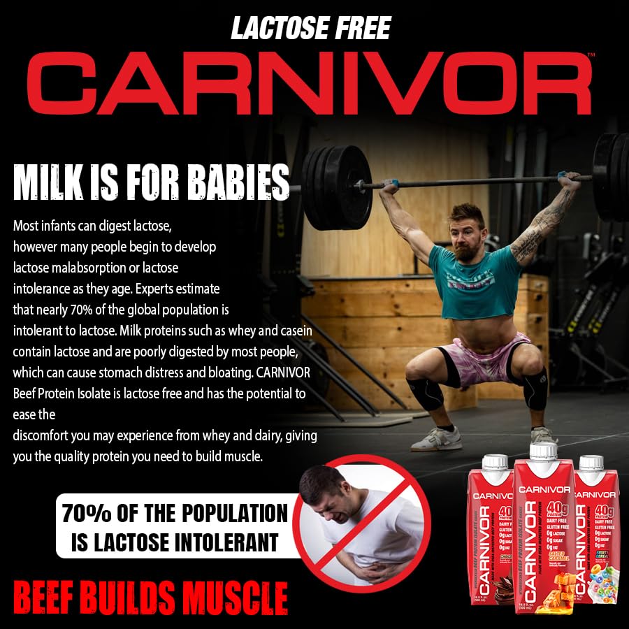 MuscleMeds Carnivor RTD en uso post entreno en gimnasio, recupera fuerza